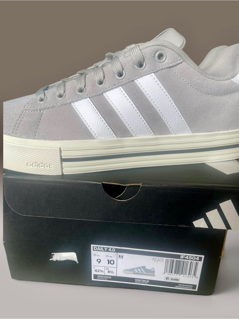 adidas Daily 4.0 "Grey" Size 9 Men/ 10 Women NEW